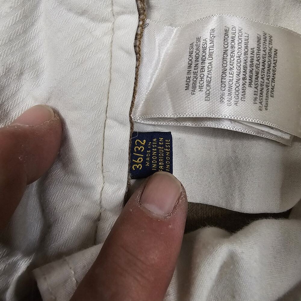 Polo Ralph Lauren Pants Mens 36x32 Corduroy Tan Khaki Preppy Utility Workwear - Picture 8 of 16